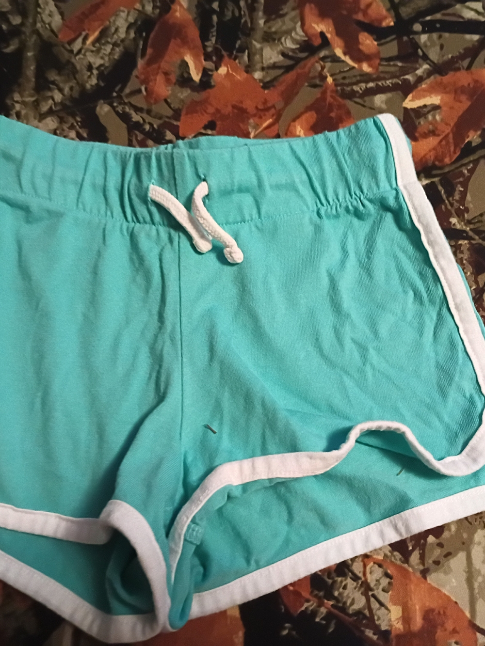 Old Navy Teal Athletic Shorts with White Trim